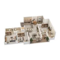 Austin Codename Namaste 3 BHK Floor Plan Image